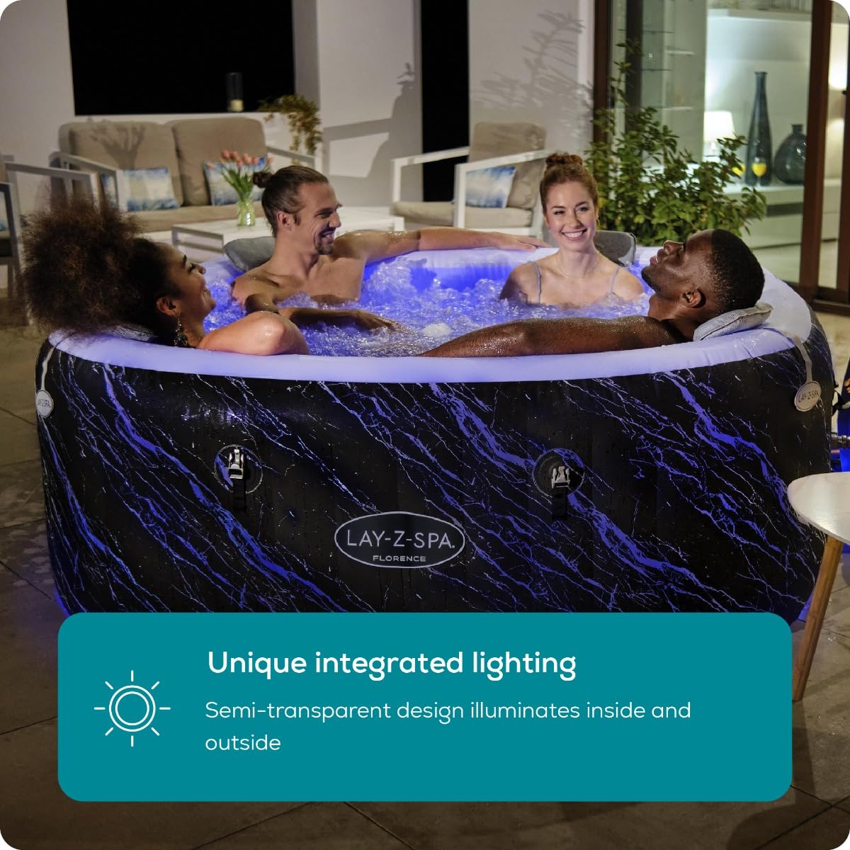 Lay-Z-Spa Florence Square Hot Tub, 4-6 Person