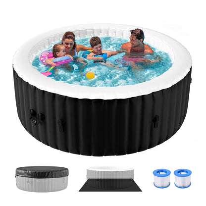 Obqer Inflatable Hot Tub 4 Person, 2400W Blow Up Hot Tubs, 71x71x25 Inch