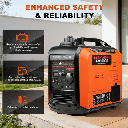 3300W Portable Inverter Generator Powered Ultra-Quiet 4-Stroke 145Cc