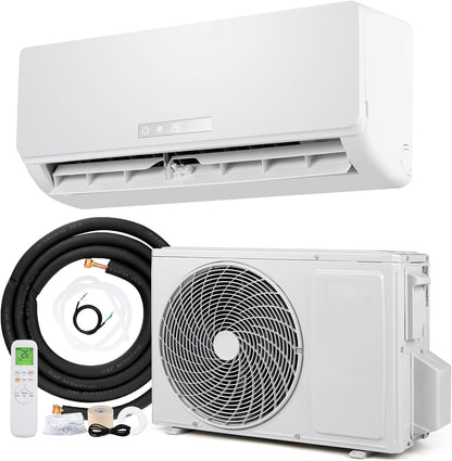 12000 BTU Air Conditioner Wall Split, 5 in 1 Air Conditioning Unit Heater Dehumidifier Air Purifier Fan with Heat Pump, Remote & Installation Kit, A++ Rating, Inverter, Wall AC Unit for 70㎡