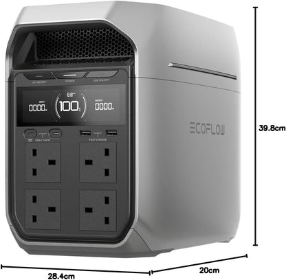 Portable Power Station DELTA 3 Plus, 1024Wh Lifepo4 Battery