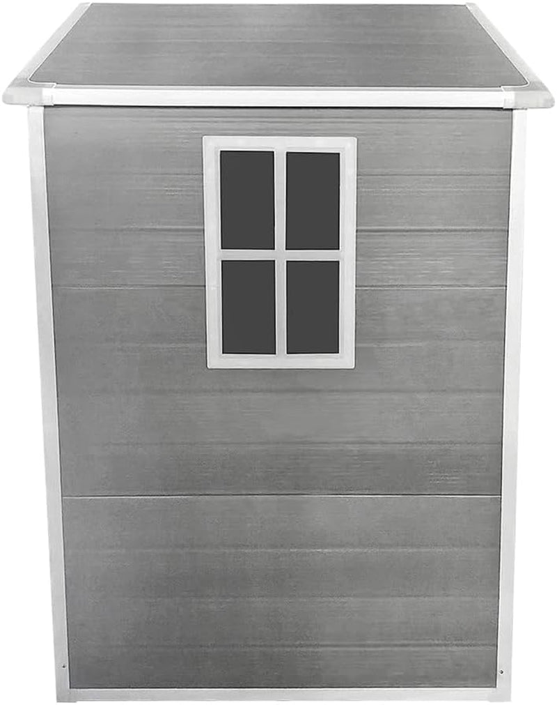 Plastic Sheds Garden Storage Outdoor Shed House, Grey, 6 X 4'(C), SLGJF3