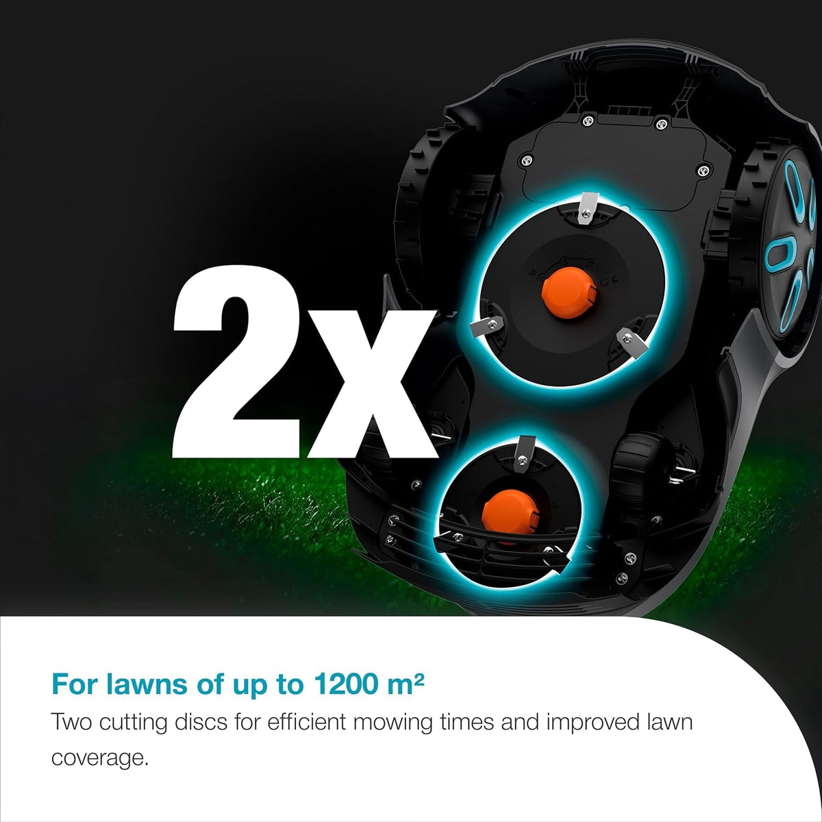 Smart SILENO Free Set 1200 M² Robotic Lawnmower, Wireless, for Lawns up to 1200 M², LONA Intelligence, without Boundary Wire, Quiet Operation, Intelligent Mower with App Control (19923-28)