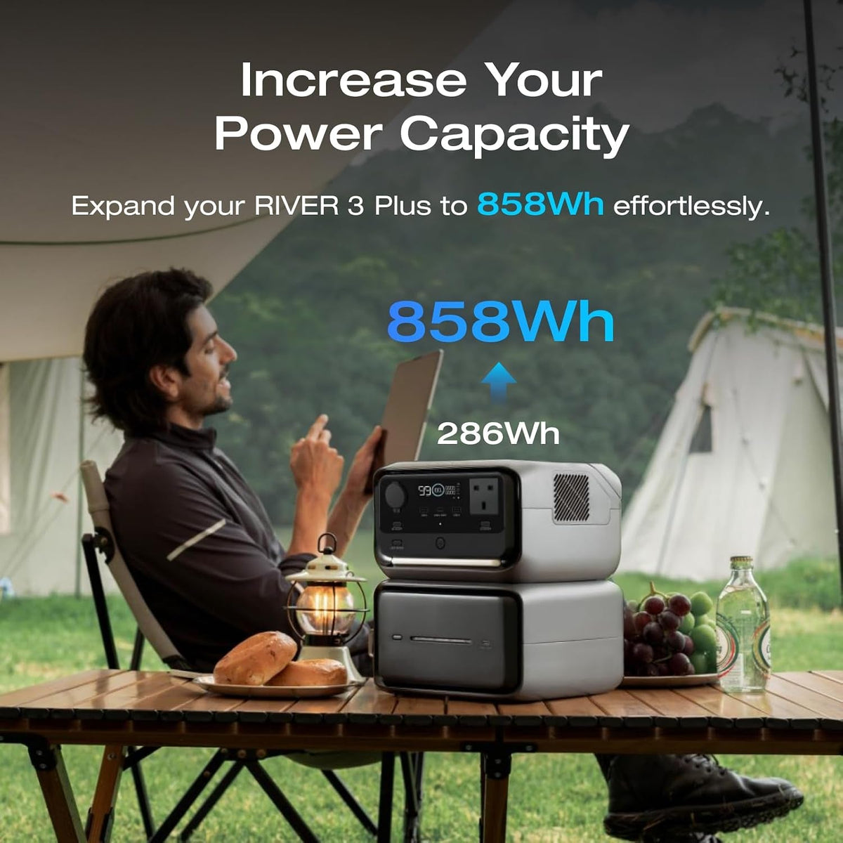 RIVER 3 Max plus Portable Power Station, 858Wh LFP Battery