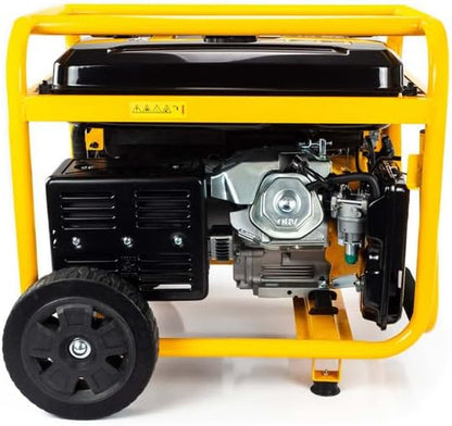 7.9Kw 9.8Kva Petrol Generator, 457Cc 15HP Site Generator, 115V & 230V, Electric & Recoil Start, 25L Fuel Tank, Wheel Kit, 3 Year Warranty