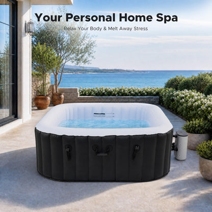 CO-Z Inflatable Hot Tub w 94 Massage Jets | 1.8m 862 Litres w Heating