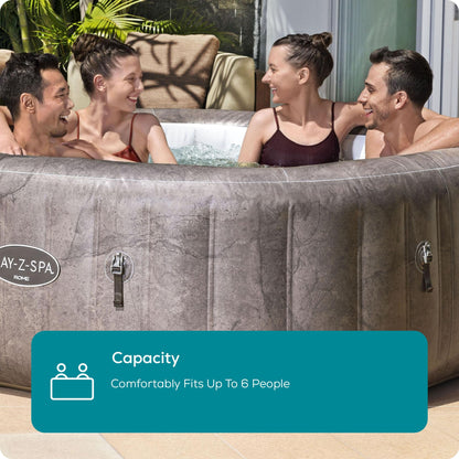 Lay-Z-Spa Rome Square Hot Tub, 4-6 Person, Wifi App Control
