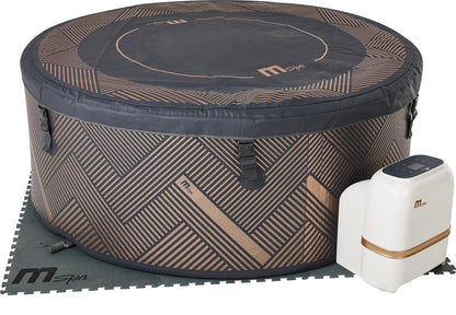 MSpa FRAME MONO-ECO Round DWF Bubble Spa (6 Bathers), Eco Package, UVC+, without Ozone, CE All Year Round Use Indoor-Outdoor Includes Accessories - DIY Setup (MONO-ECO (6 Bathers))