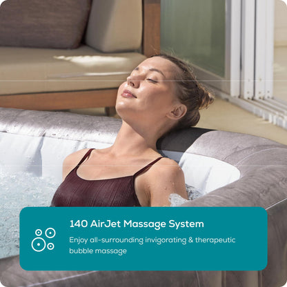 Lay-Z-Spa Rome Square Hot Tub, 4-6 Person, Wifi App Control