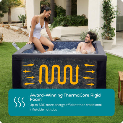 Lay-Z-Spa Stockholm Square Hot Tub, 4-6 Person, Wifi App Control