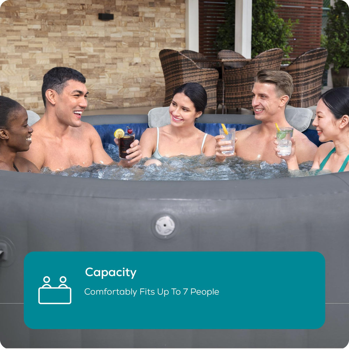 Lay-Z-Spa Santorini Round Hot Tub, 5-7 Person, Wifi App Control