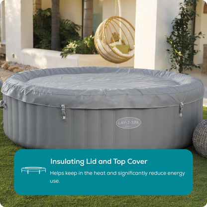 Lay-Z-Spa Grenada Round Hot Tub, 6-8 Person, Wifi App Control