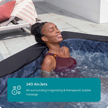 Lay-Z-Spa Stockholm Square Hot Tub, 4-6 Person, Wifi App Control