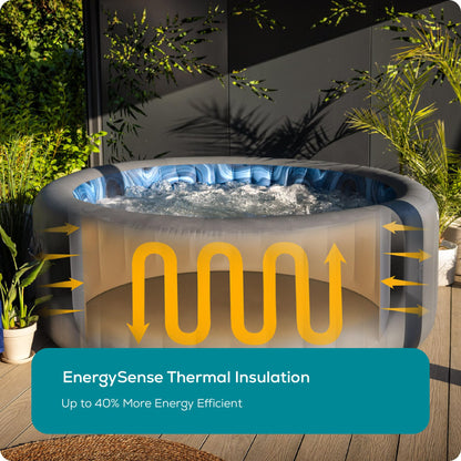 Lay-Z-Spa Santorini Round Hot Tub, 5-7 Person, Wifi App Control