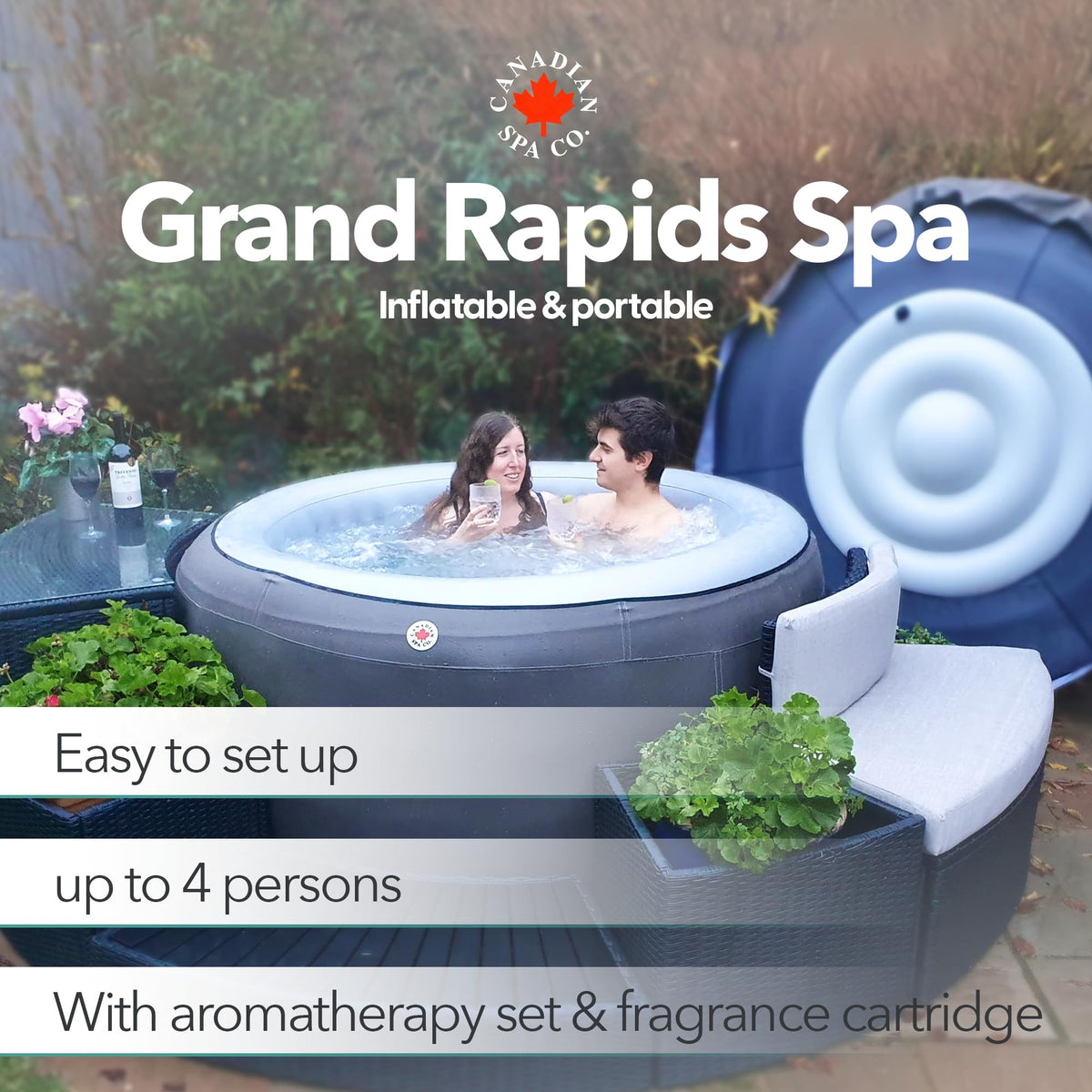 Canadian Spa Co. 2026 Grand Rapids Plug and Play Portable Hot Tub Spa