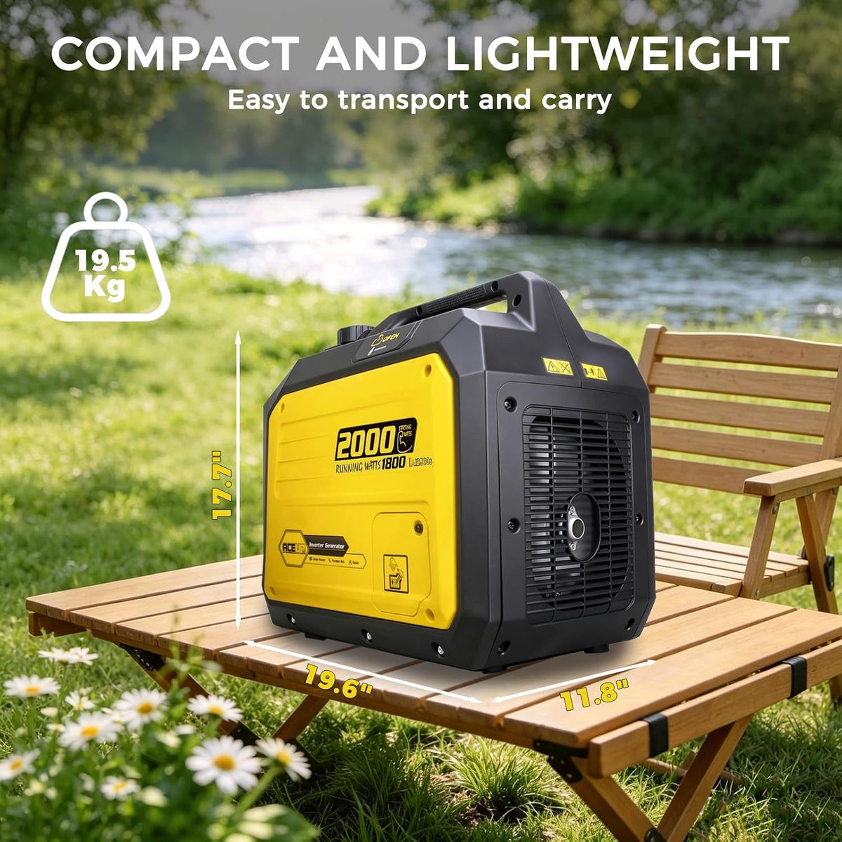 2000 Watt Petrol Inverter Generator Silent Pure Sine Wave