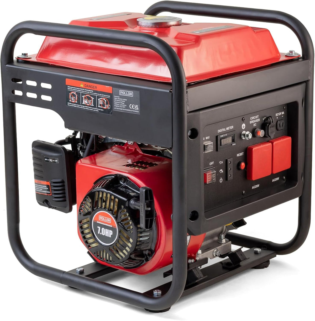 3500W Petrol Inverter Generator 230V 4-Stroke Pure Sine Wave for Camping