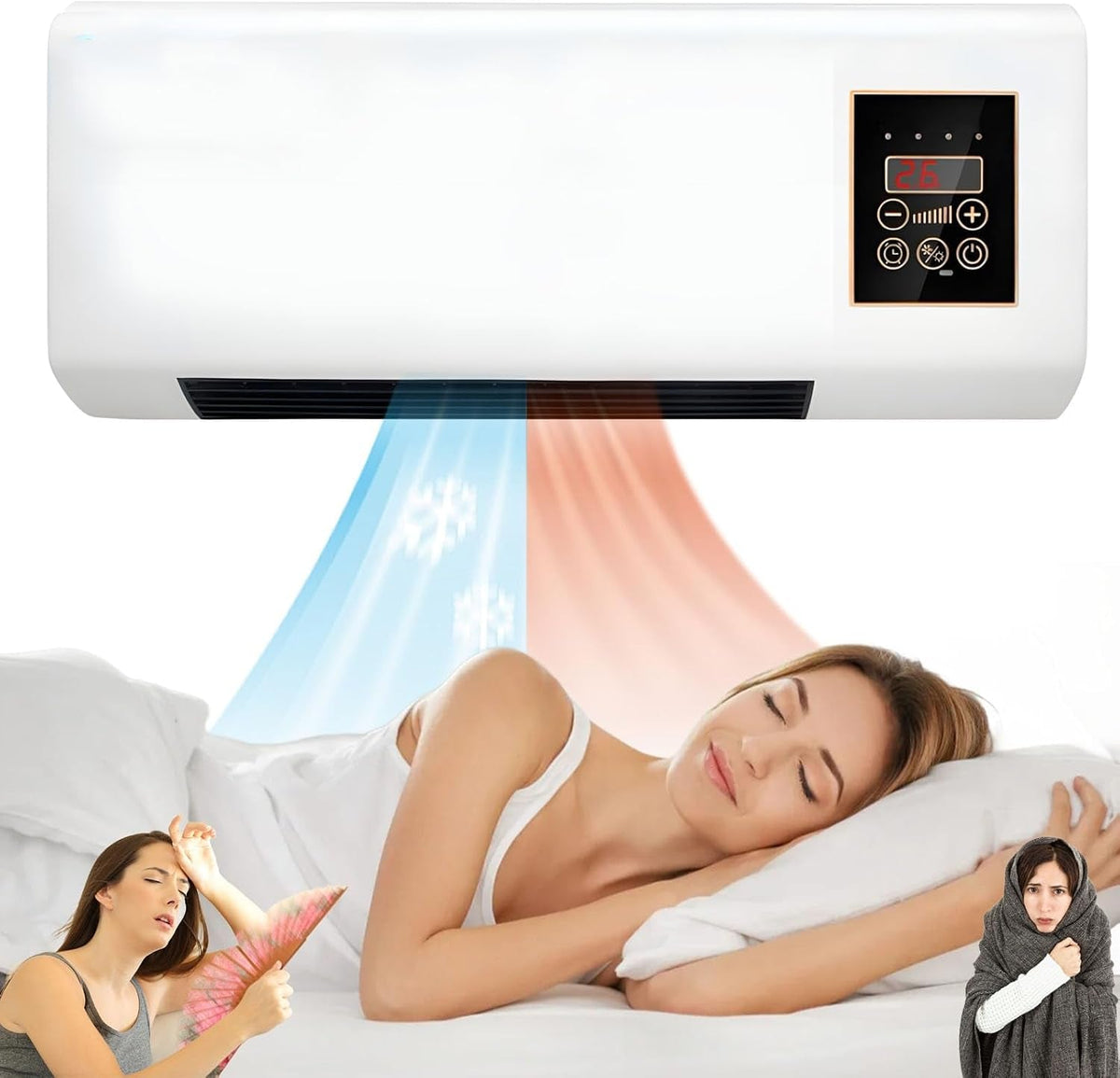 Climafy Air Conditioner Split Max, Climafy Pro Air Conditioner, 2025 New Climafy Split Max, Split Max Air Conditioner Portable, Climafy Mini Split Super Quiet Fast Cooling Heating (White)