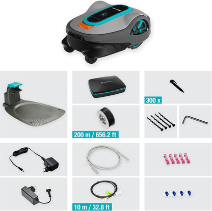 Smart SILENO Life 1000 M² Robot Lawnmower Set: Innovative LONA AI Technology, Controlled via App, Sensorcontrol, for Slopes up to 35%, Incl. Smart Gateway, EN Version, UK Plug (19702-68)