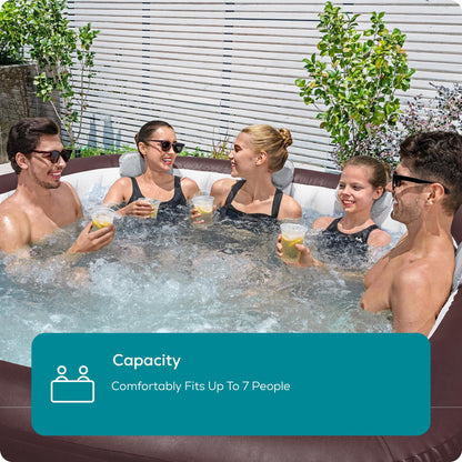 Lay-Z-Spa Maldives Square Hot Tub, 5-7 Person, Wifi App Control