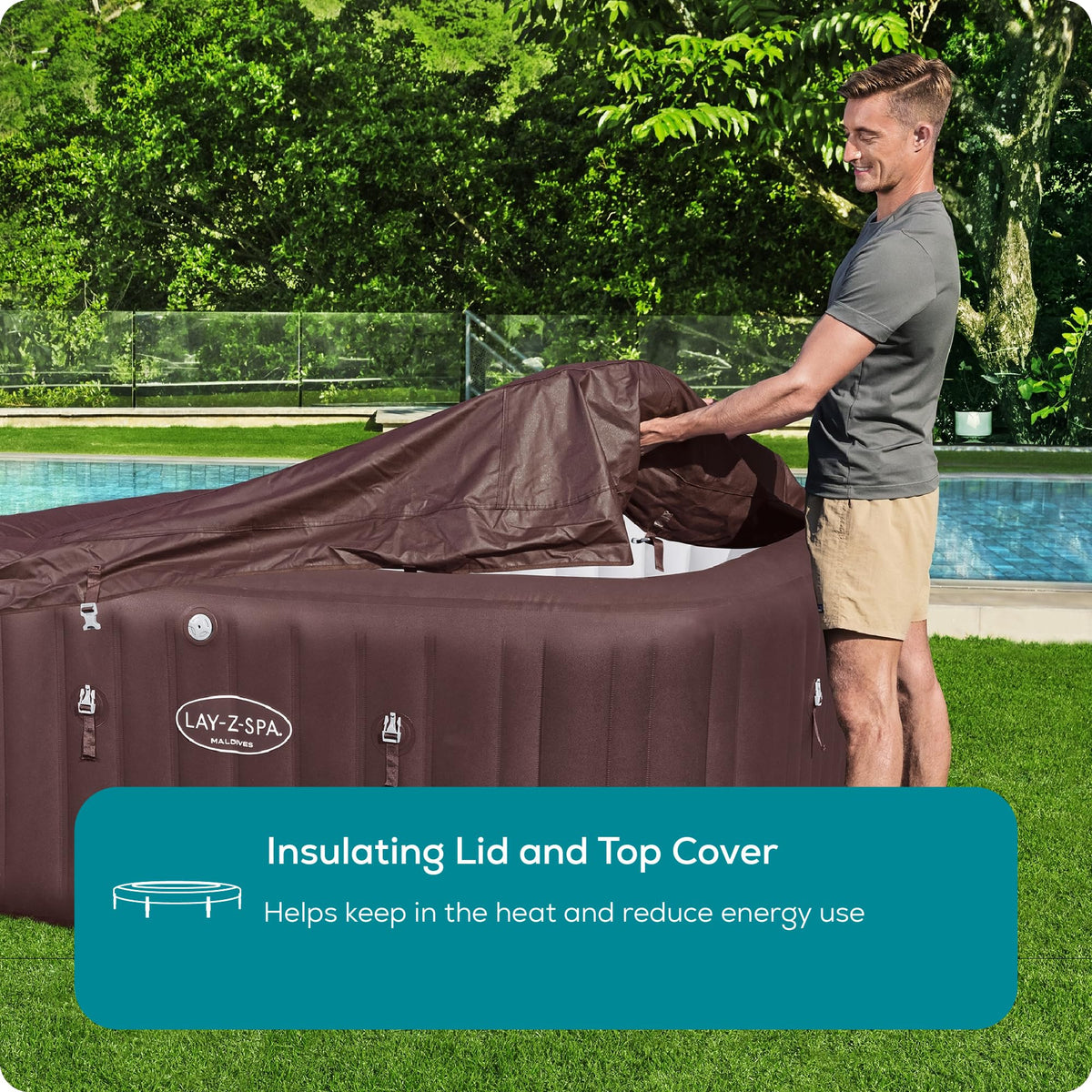 Lay-Z-Spa Maldives Square Hot Tub, 5-7 Person, Wifi App Control