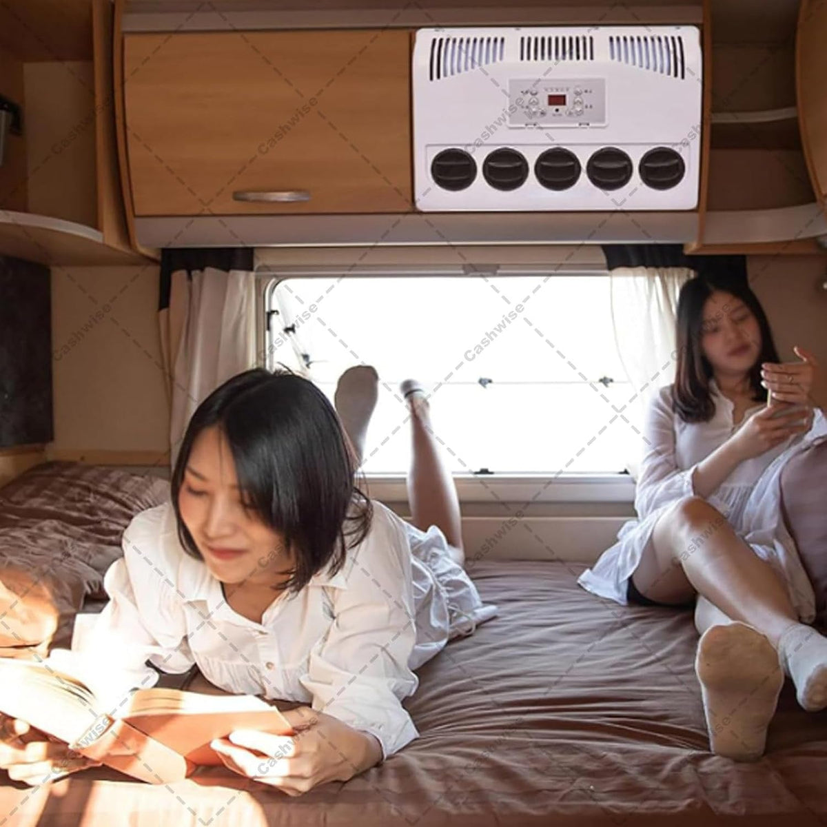 RV Air Conditioner Kit, 450M³/H Air Volume, Silent Fast Cooling for Semi-Trailer Trucks, Buses, Rvs, Caravans, Excavators