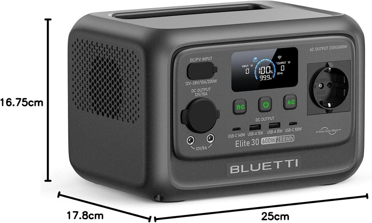 Elite 30 V2 Portable Power Station 288Wh Lifepo4 Battery 600W