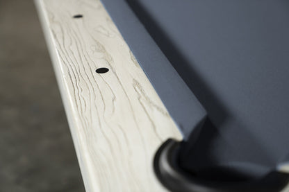 CrissyCross Whitewash 8' Slate Pool Table | Dining Top Option