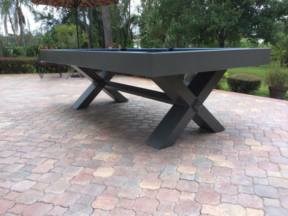 X-AIR Outdoor Pool Table w/Premium Billiard Accessories | White Glove Delivery