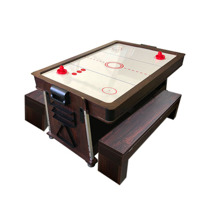 Pool Table 7ft + Air Hockey + Table Tennis + Table – Mattew with Benches