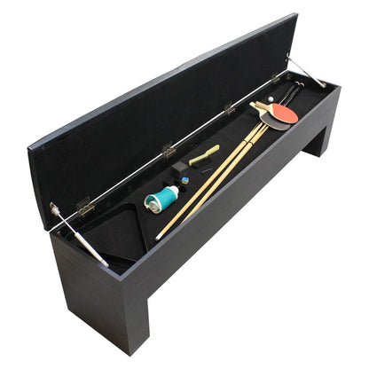 New York Nights 7 Ft Pool Table Set with Benches and Top