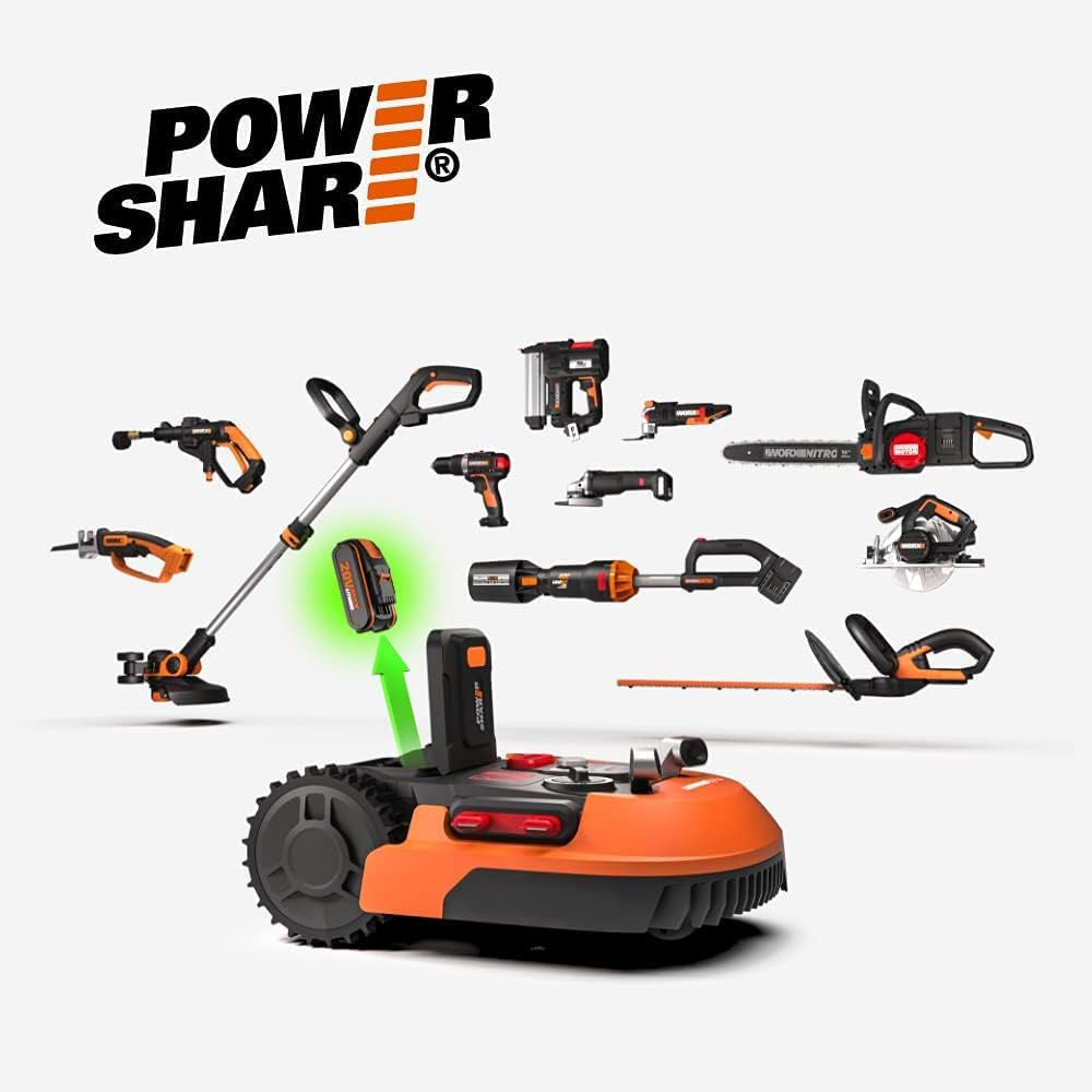 LANDROID WR142E Smart Smart Robot Lawn Mower, 700 M² Surf.Max 800 M², Easy Installation, Configurable, Slope 35%, Rain Detector, Cut Close to Edges, Fast Mowing