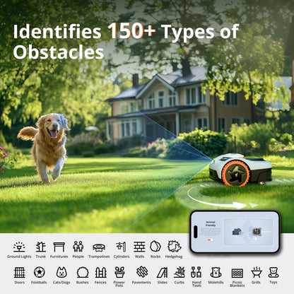 Segway  I105E Robotic Lawn Mower with Garage S, Rec. 500 M²