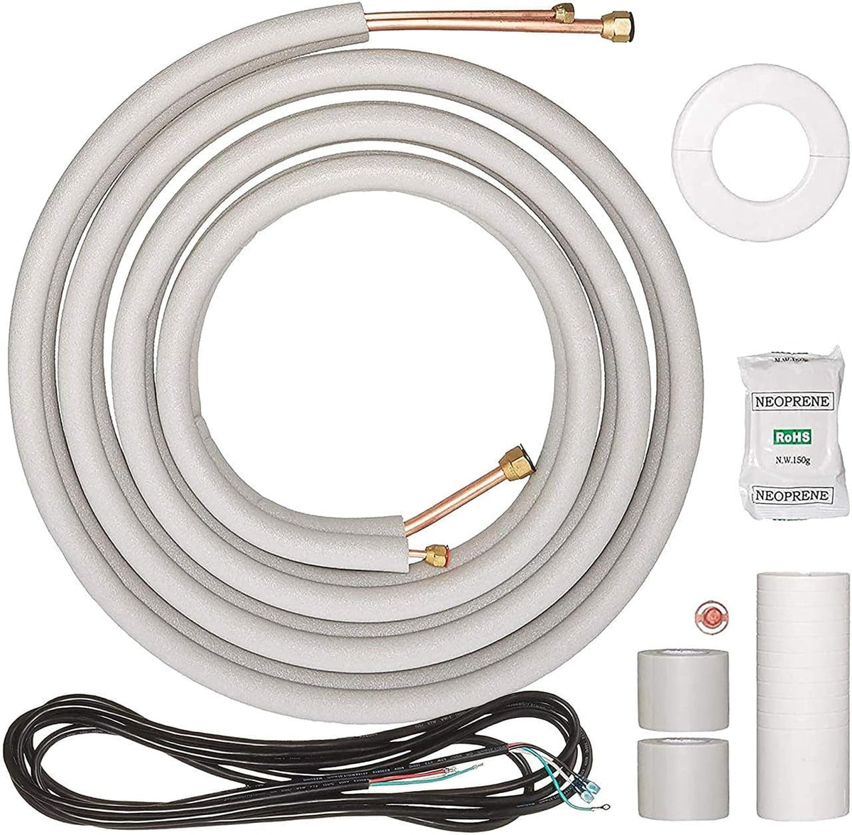 LETO Series Wall Split Air Conditioner Heat Pump, Wall Mounted, 9000 BTU, 2.5 Kw, Inverter, White