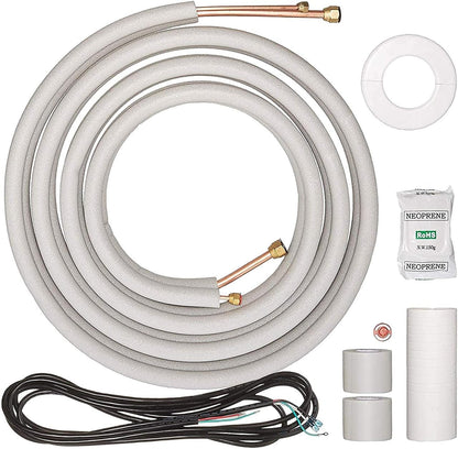 LETO Series Wall Split Air Conditioner Heat Pump, Wall Mounted, 9000 BTU, 2.5 Kw, Inverter, White