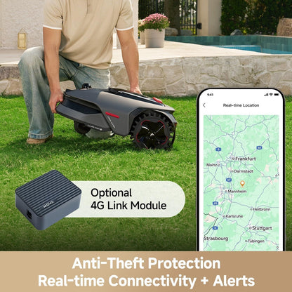Lidax Ultra 800 Robot Lawnmower without Boundary, Recommended 800 ㎡, Ai-Assisted Auto Mapping, U-Shape Path Planning, Dual-Vision Obstacle Avoidance, Edge Cutting, Complex Terrain, App Control
