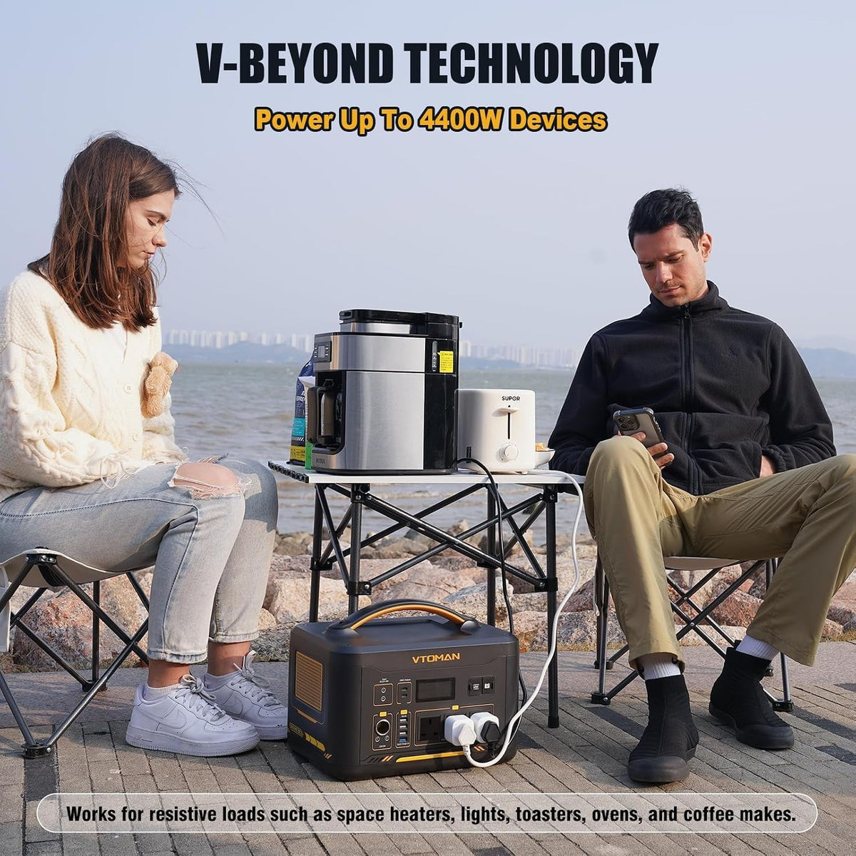 2956Wh Portable Power Station with Extra Battery & 200W Solar Panel