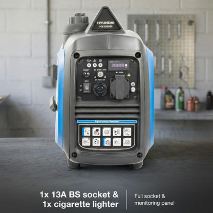 2.0Kw Petrol Inverter Generator, 1.8Kw Continuous Power, Pure Sine Wave, 62Dba Noise, Portable Power for Camping and Caravans