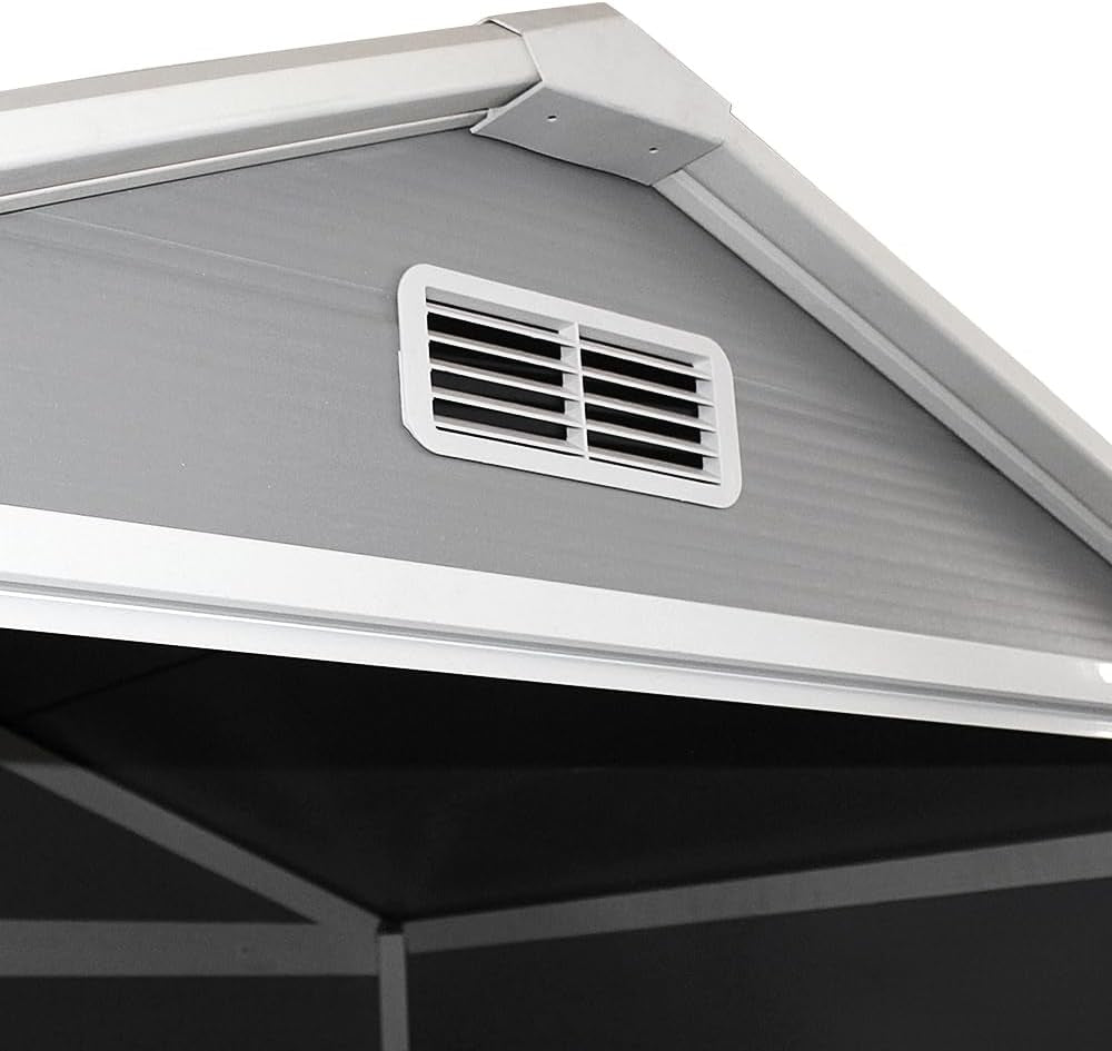 Plastic Sheds Garden Storage Outdoor Shed House, Grey, 6 X 4'(C), SLGJF3