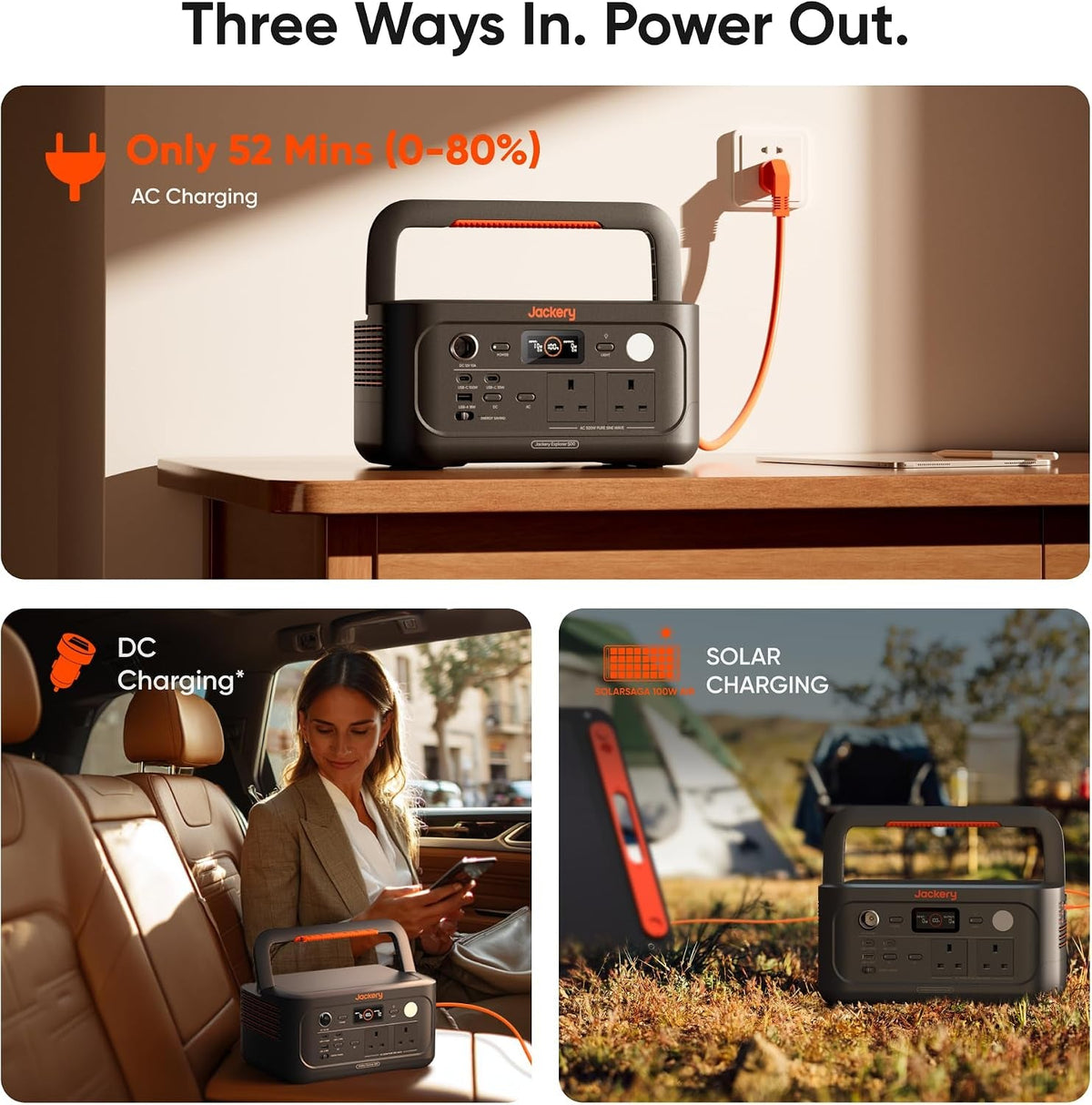 Explorer 500 V2 Portable Power Station 512Wh with Car Charger Cable