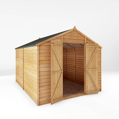 WALTONS 10 X 8 Overlap Storage Shed | Apex Roof | 7Mm Overlap Cladding | Wooden Garden Storage Shed | 10 Year anti Rot Guarantee | 10 X 8 10Ft 8Ft | Window or Windowless (Windowless)