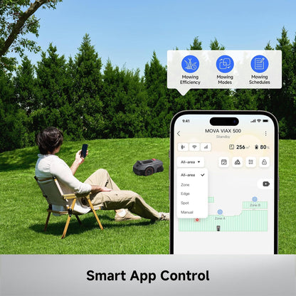 Viax 500 Robot Lawn Mower – 600㎡ Coverage, Rtk-Free & AI Mapping