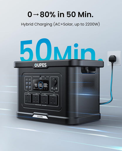 Exodus 2400 Portable Power Station, 2400W(4500W Surge) 2232Wh Battery