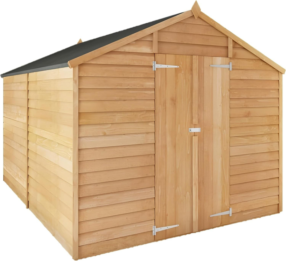 WALTONS 10 X 8 Overlap Storage Shed | Apex Roof | 7Mm Overlap Cladding | Wooden Garden Storage Shed | 10 Year anti Rot Guarantee | 10 X 8 10Ft 8Ft | Window or Windowless (Windowless)