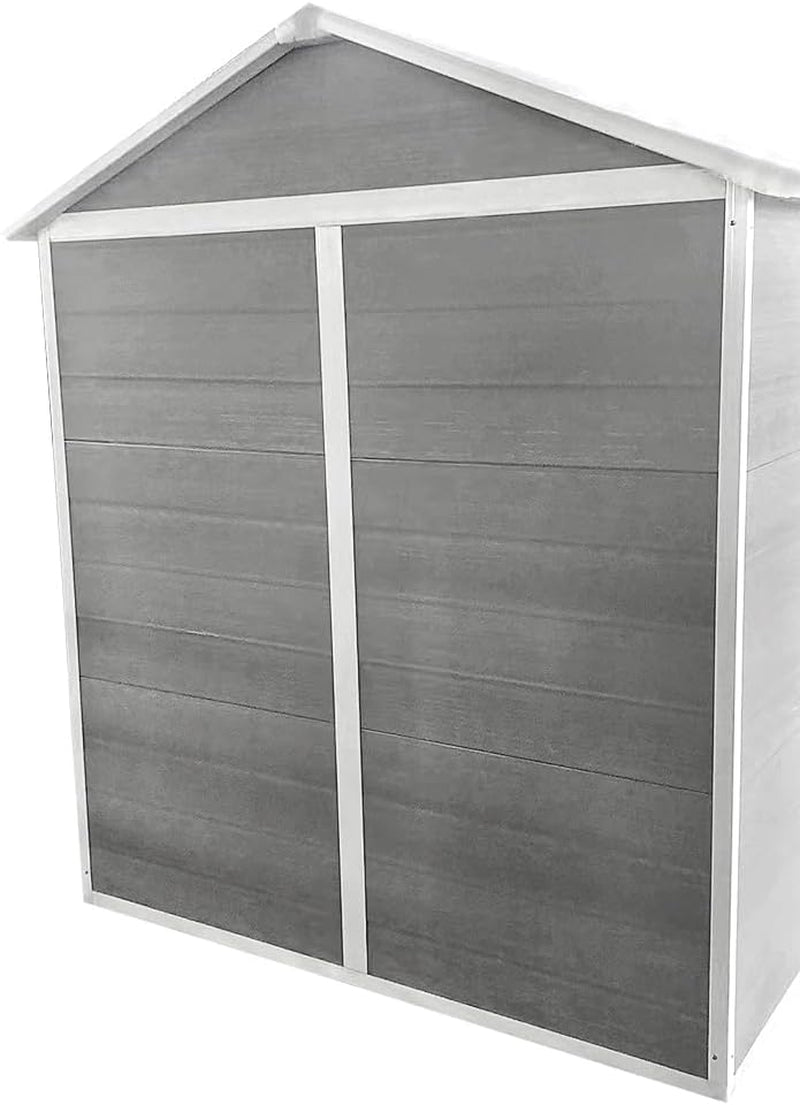 Plastic Sheds Garden Storage Outdoor Shed House, Grey, 6 X 4'(C), SLGJF3