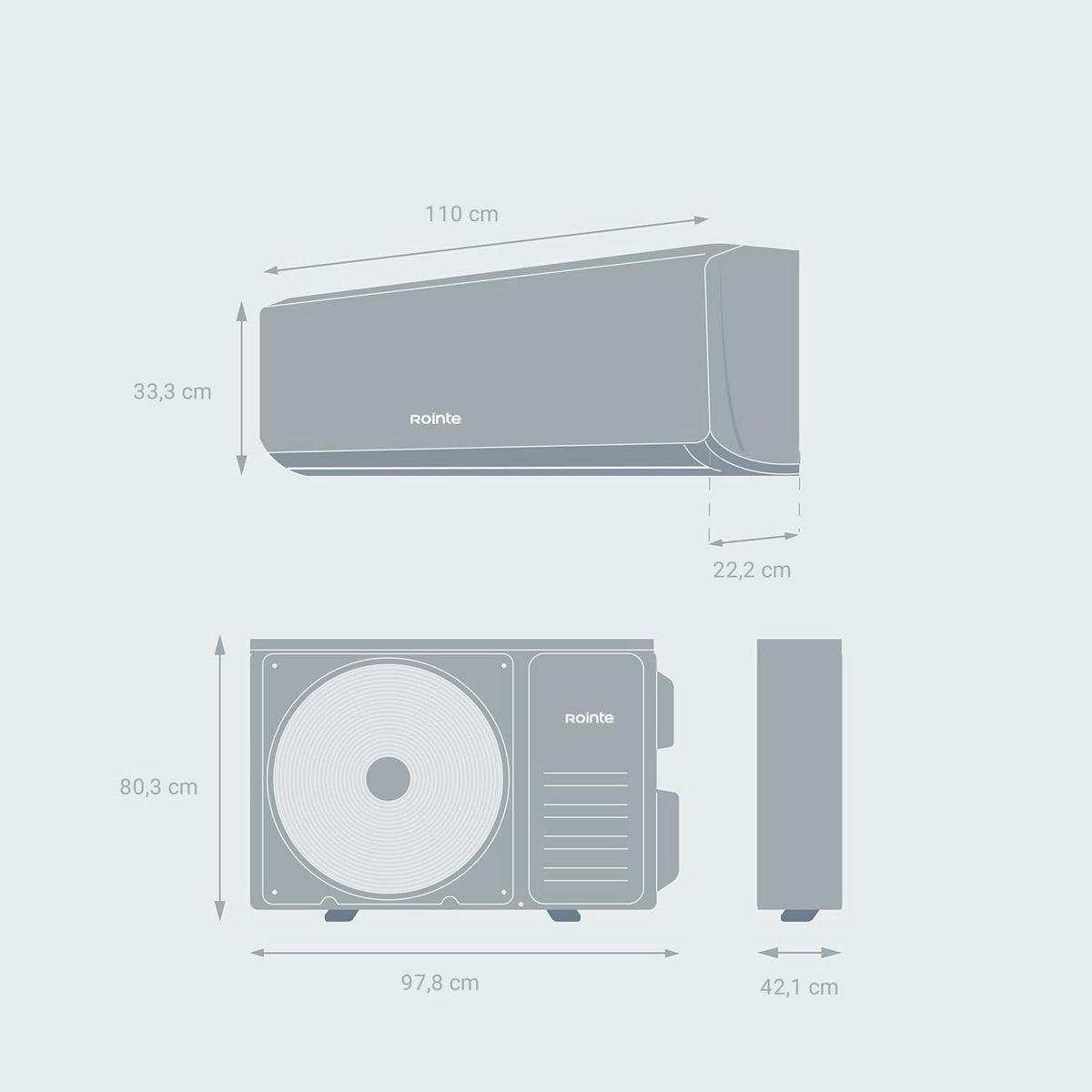 RX20 Split Air Conditioner A+++ 6000 Frigories, Cooling and Heating, 24000 BTU, Wifi, Heat Pump, A+++/A++ Class, Dehumidifier, R32 Refrigerant [Energy Efficiency Class A+++]