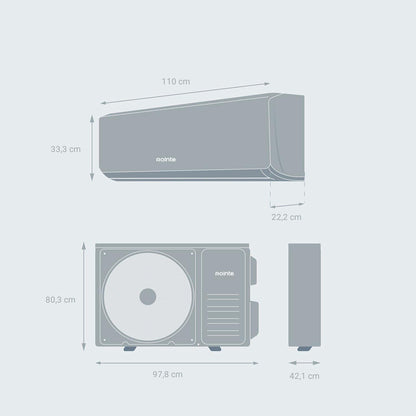 RX20 Split Air Conditioner A+++ 6000 Frigories, Cooling and Heating, 24000 BTU, Wifi, Heat Pump, A+++/A++ Class, Dehumidifier, R32 Refrigerant [Energy Efficiency Class A+++]