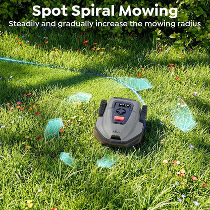 V3 Robot Lawn Mower with Vision Navigation, 150+ Obstacle Detection and App Control, 50 Db Quiet, with Spiral Mowing Mode and Rain Sensor, Robotic Lawn Mower for Small to Medium‑Sized Gardens