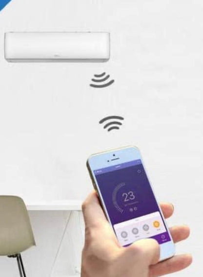 18000 BTU Air Conditioner, Wall Split, Wi Fi, 5 in 1, Air Cooler, Dehumidifier, Heater, Air Purifier, Fan, with Heat Pump, Remote Control, 5.1 Kw, A++ Rating, App Control, Pre Gassed, R32