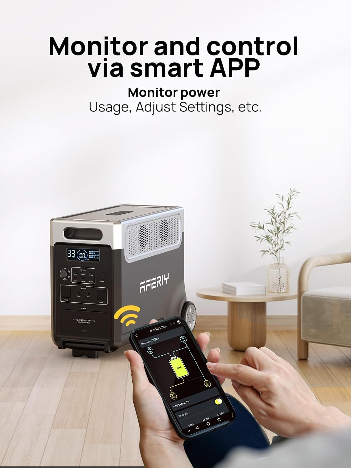 Portable Power Station 3600W with 400W Portable Solar Panel, Expandable Capacity up to 11520Wh, Portable Power Station 3840Wh Lifepo4, Silent Solar Generator for Home Backup, Camping, Off-Gird